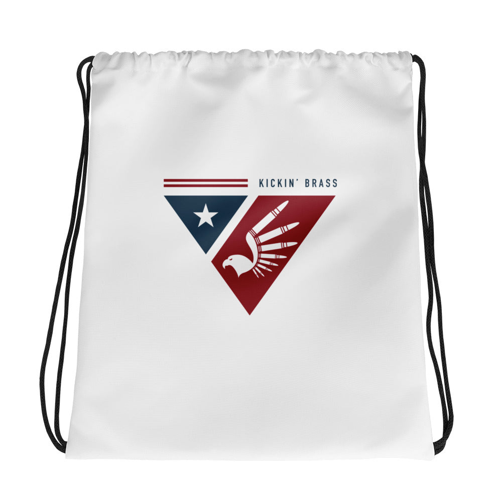 Kickin' Brass Shield Logo Drawstring bag