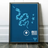 18"x24" Militia Snake Poster