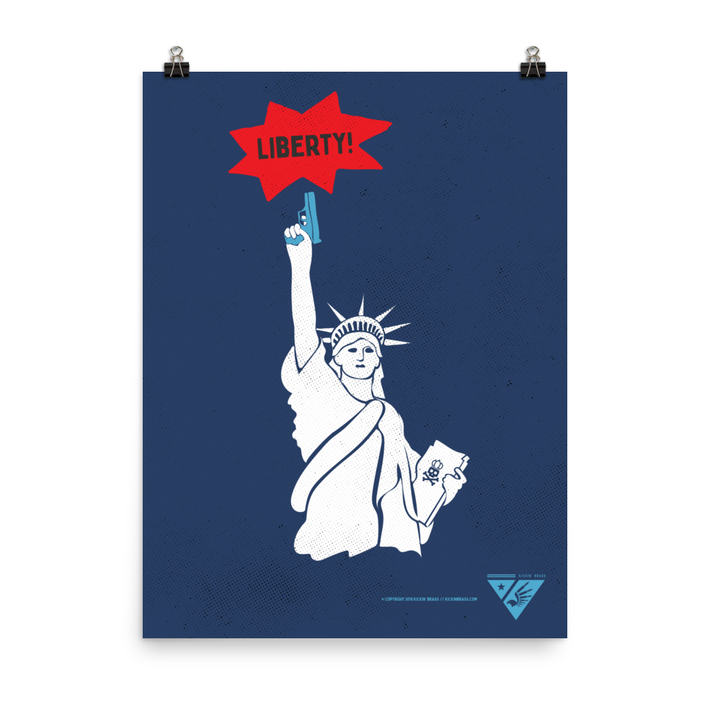 18"x24" White Liberty Poster