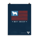 18"x24" Wolf Flag Poster