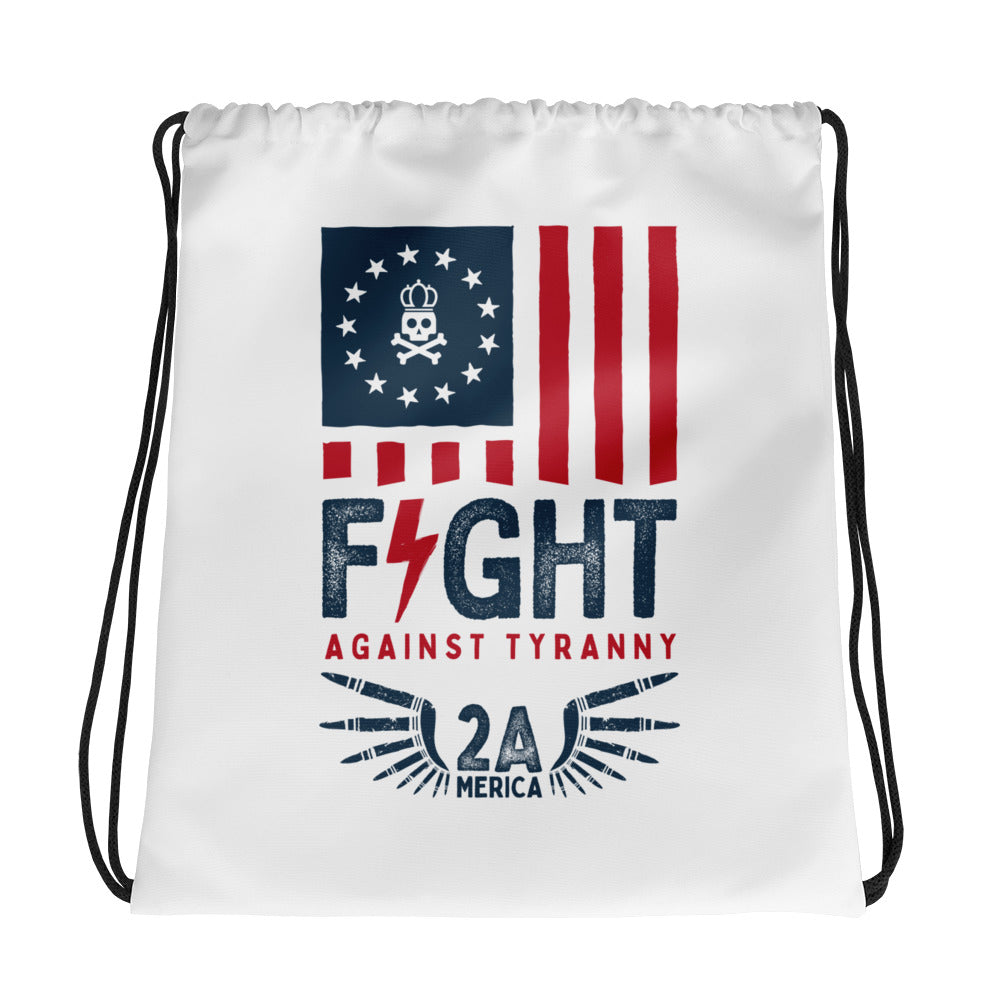 Fight Against Tyranny Drawstring bag