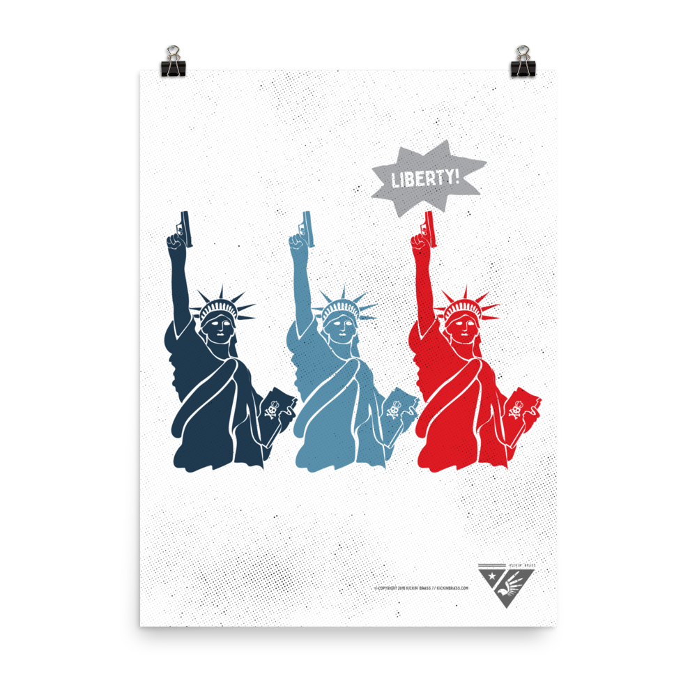 18"x24" Red & Blue Liberty Poster